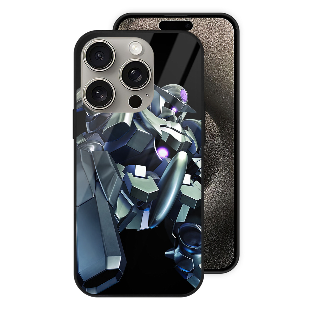 （画像用） 機動戦士ガンダム Mobile Suit Gundam 【iPhone15Pro対応】スマホケース 耐衝撃＆黄変防止 背面ガラス