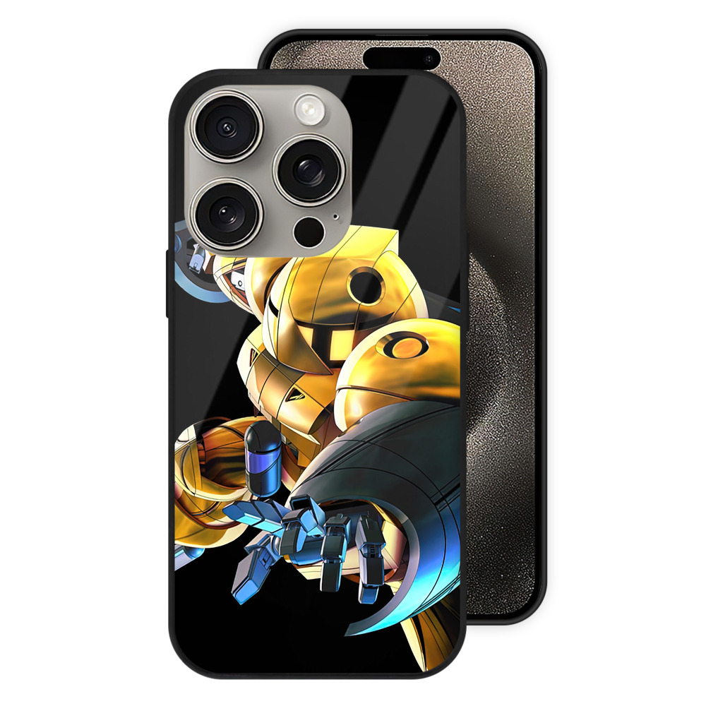 （画像用） 機動戦士ガンダム Mobile Suit Gundam 【iPhone15Pro対応】スマホケース 耐衝撃＆黄変防止 背面ガラス