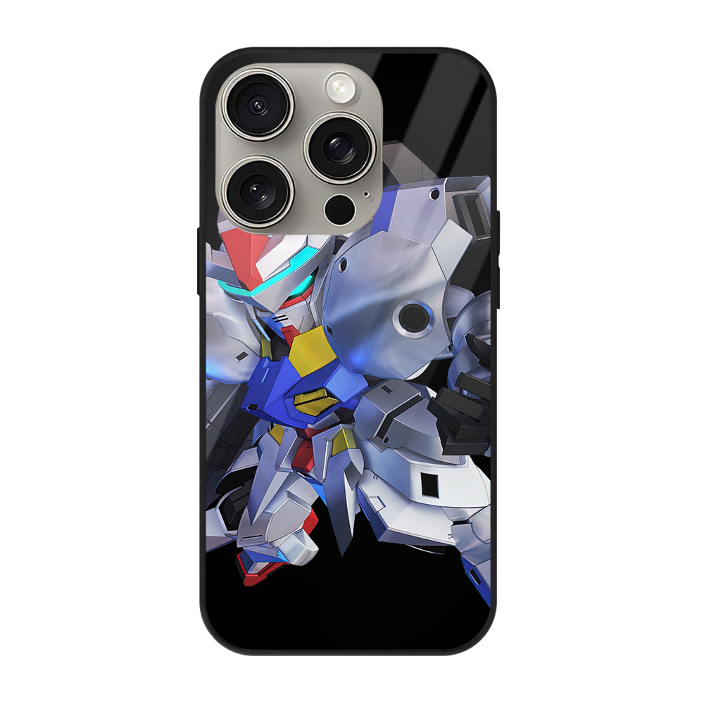 （画像用） 機動戦士ガンダム Mobile Suit Gundam 【iPhone15Pro対応】スマホケース 耐衝撃＆黄変防止 背面ガラス