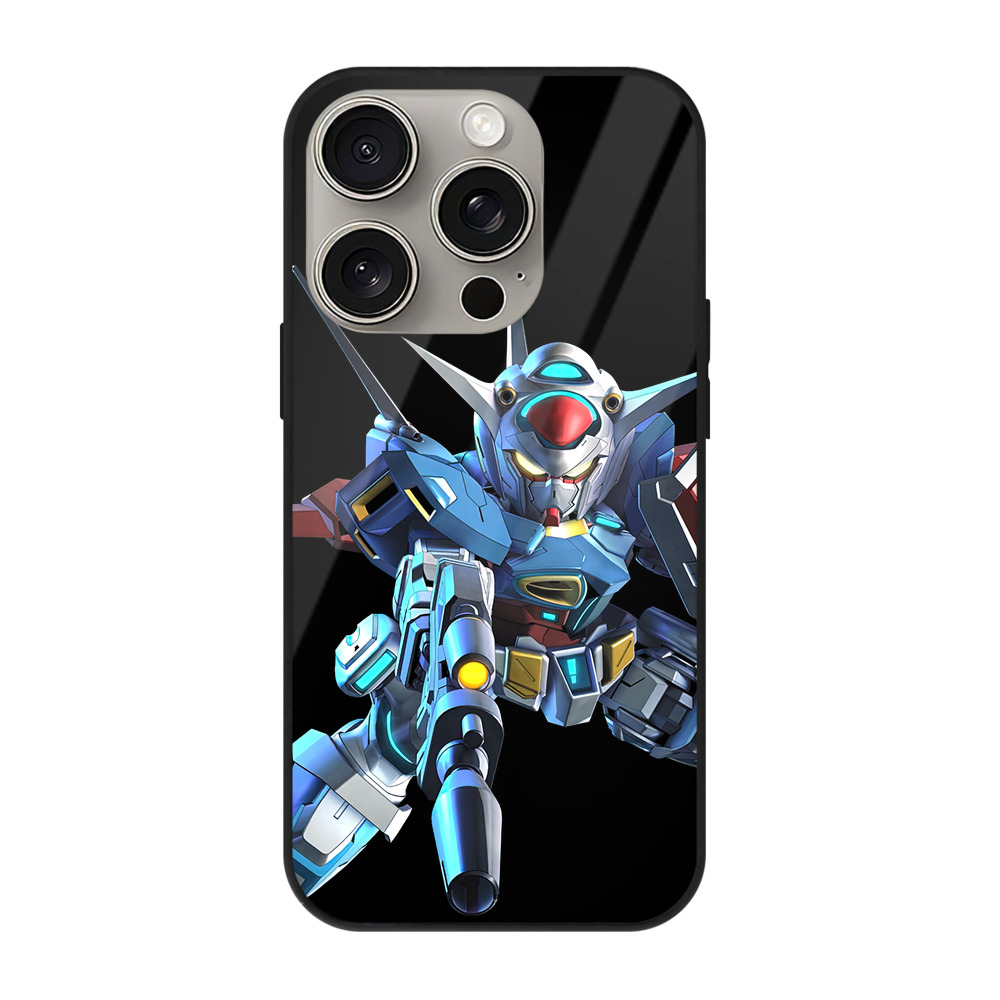 （画像用） 機動戦士ガンダム Mobile Suit Gundam 【iPhone15Pro対応】スマホケース 耐衝撃＆黄変防止 背面ガラス