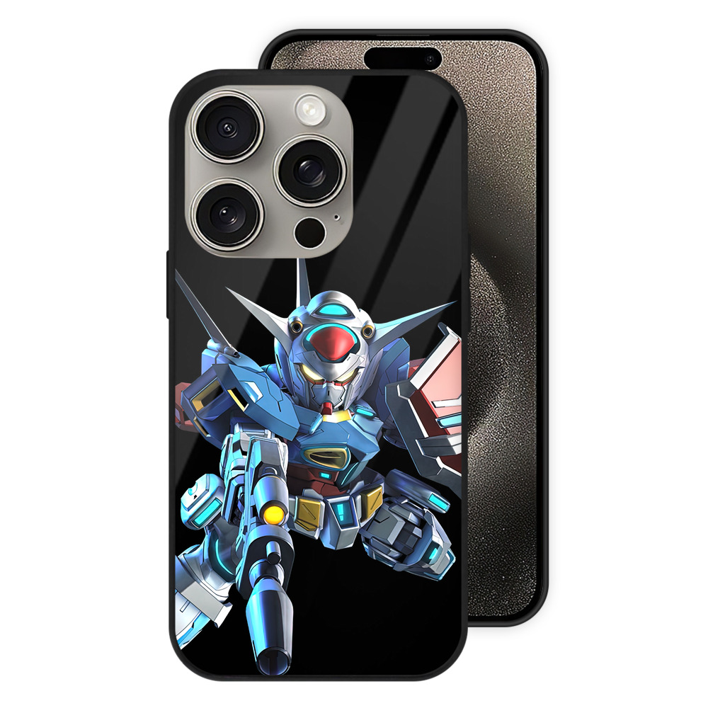 （画像用） 機動戦士ガンダム Mobile Suit Gundam 【iPhone15Pro対応】スマホケース 耐衝撃＆黄変防止 背面ガラス