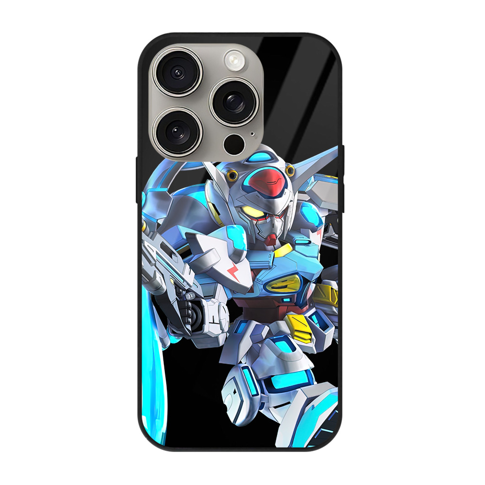 （画像用） 機動戦士ガンダム Mobile Suit Gundam 【iPhone15Pro対応】スマホケース 耐衝撃＆黄変防止 背面ガラス