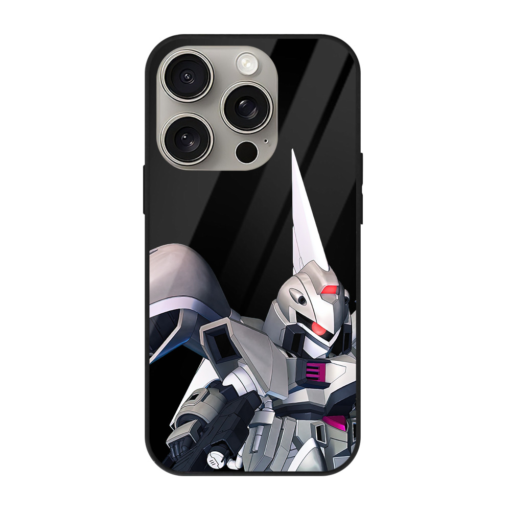 （画像用） 機動戦士ガンダム Mobile Suit Gundam 【iPhone15Pro対応】スマホケース 耐衝撃＆黄変防止 背面ガラス