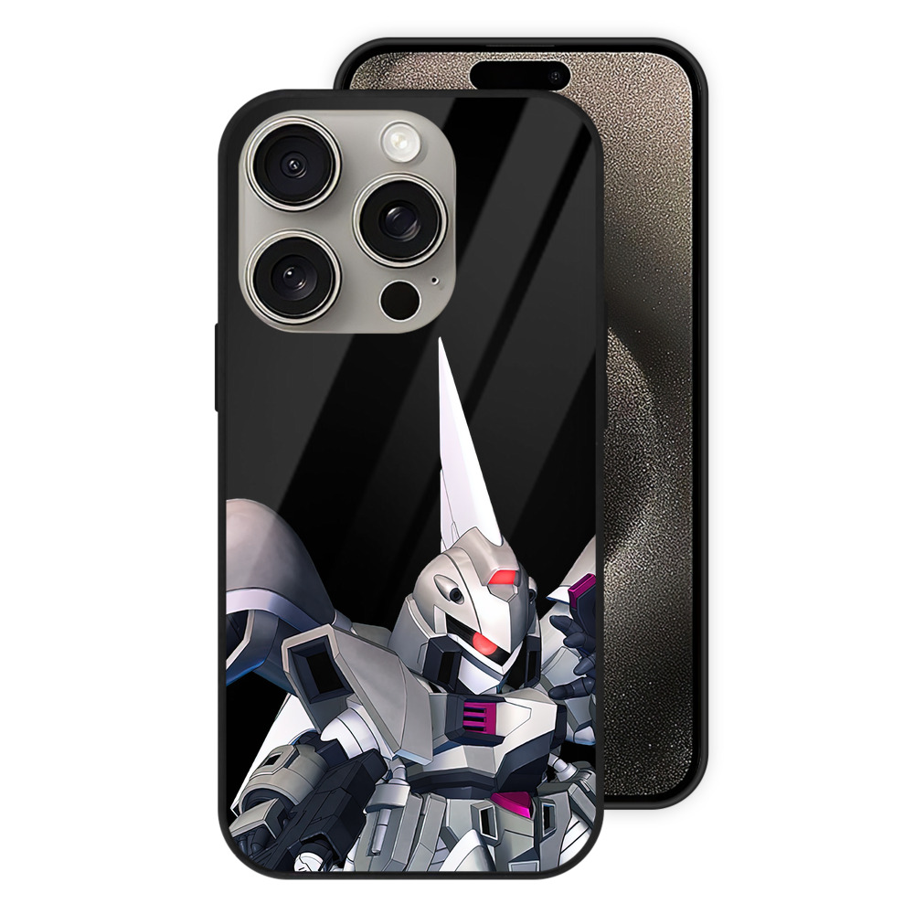 （画像用） 機動戦士ガンダム Mobile Suit Gundam 【iPhone15Pro対応】スマホケース 耐衝撃＆黄変防止 背面ガラス