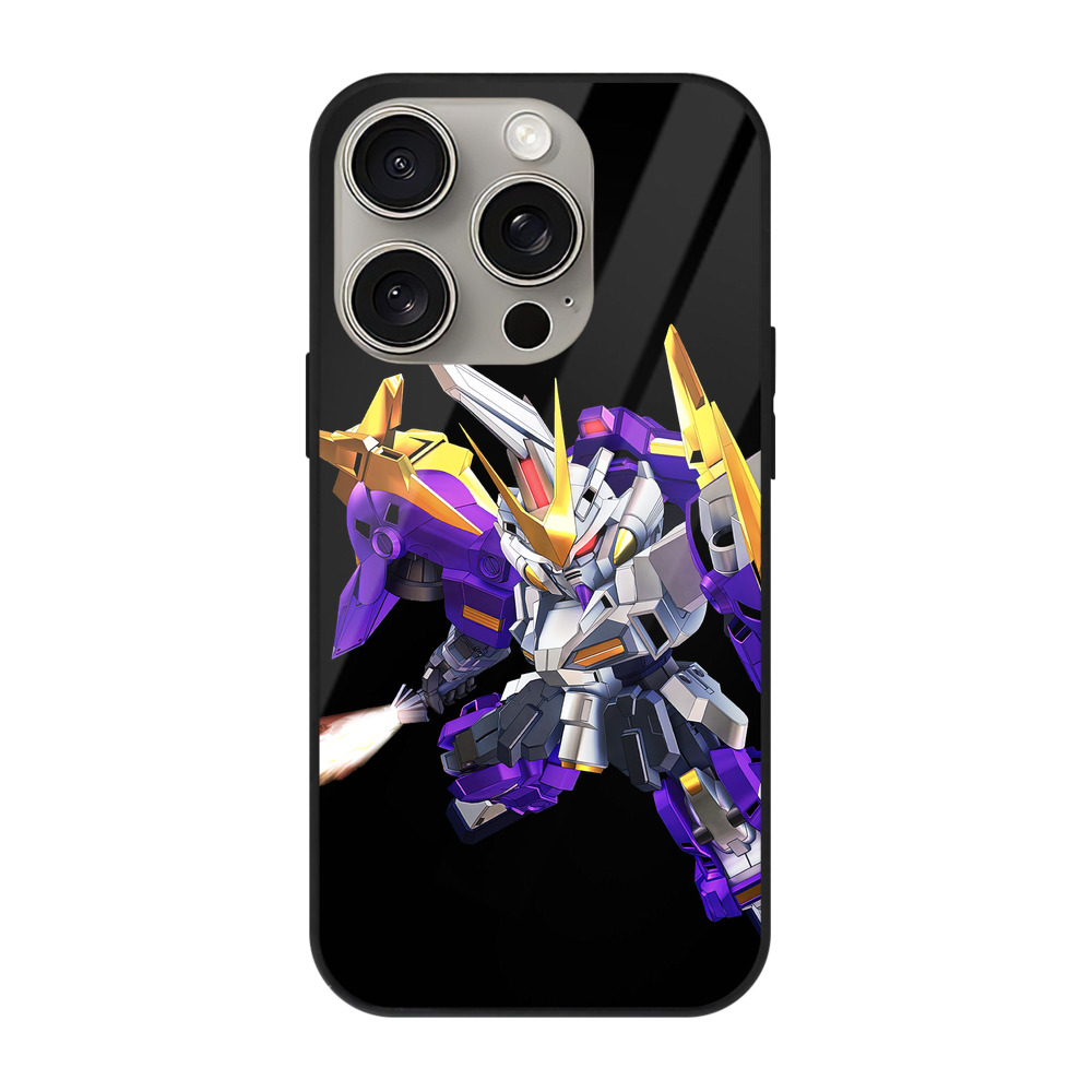 （画像用） 機動戦士ガンダム Mobile Suit Gundam 【iPhone15Pro対応】スマホケース 耐衝撃＆黄変防止 背面ガラス