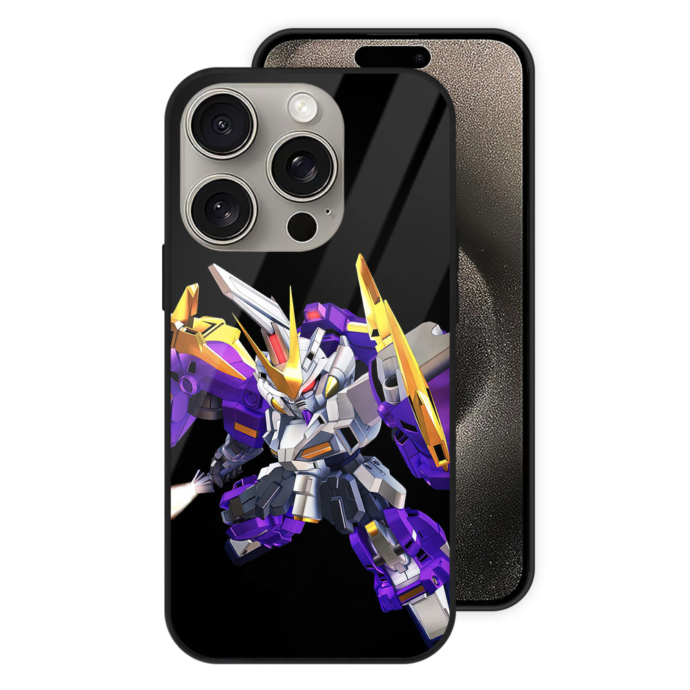 （画像用） 機動戦士ガンダム Mobile Suit Gundam 【iPhone15Pro対応】スマホケース 耐衝撃＆黄変防止 背面ガラス