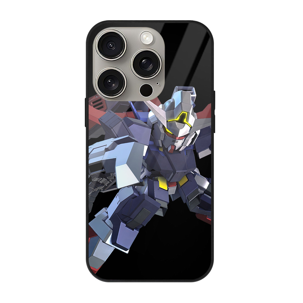 （画像用） 機動戦士ガンダム Mobile Suit Gundam 【iPhone15Pro対応】スマホケース 耐衝撃＆黄変防止 背面ガラス