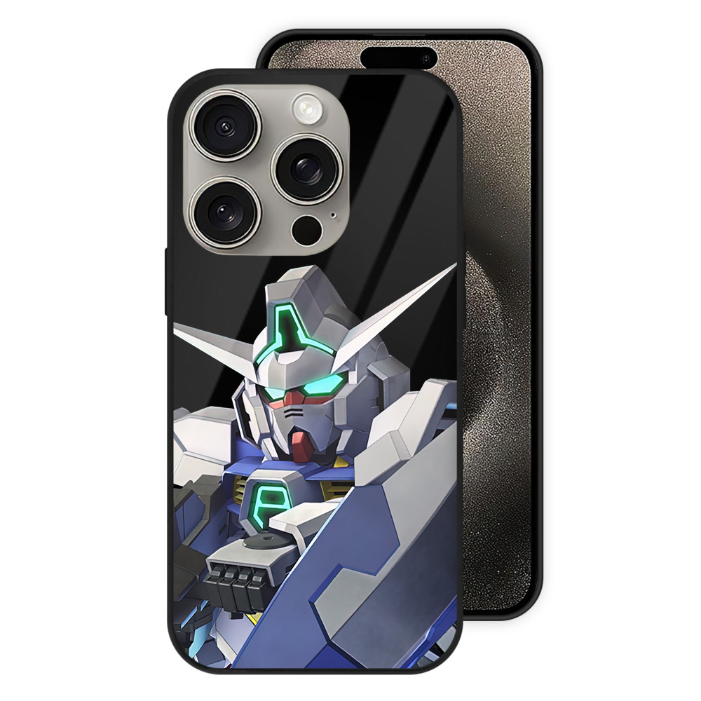 （画像用） 機動戦士ガンダム Mobile Suit Gundam 【iPhone15Pro対応】スマホケース 耐衝撃＆黄変防止 背面ガラス