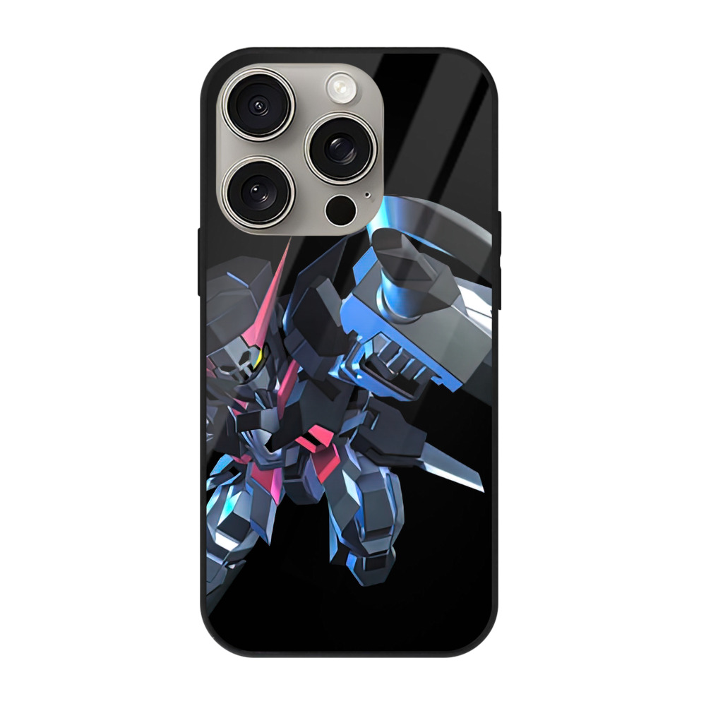 （画像用） 機動戦士ガンダム Mobile Suit Gundam 【iPhone15Pro対応】スマホケース 耐衝撃＆黄変防止 背面ガラス