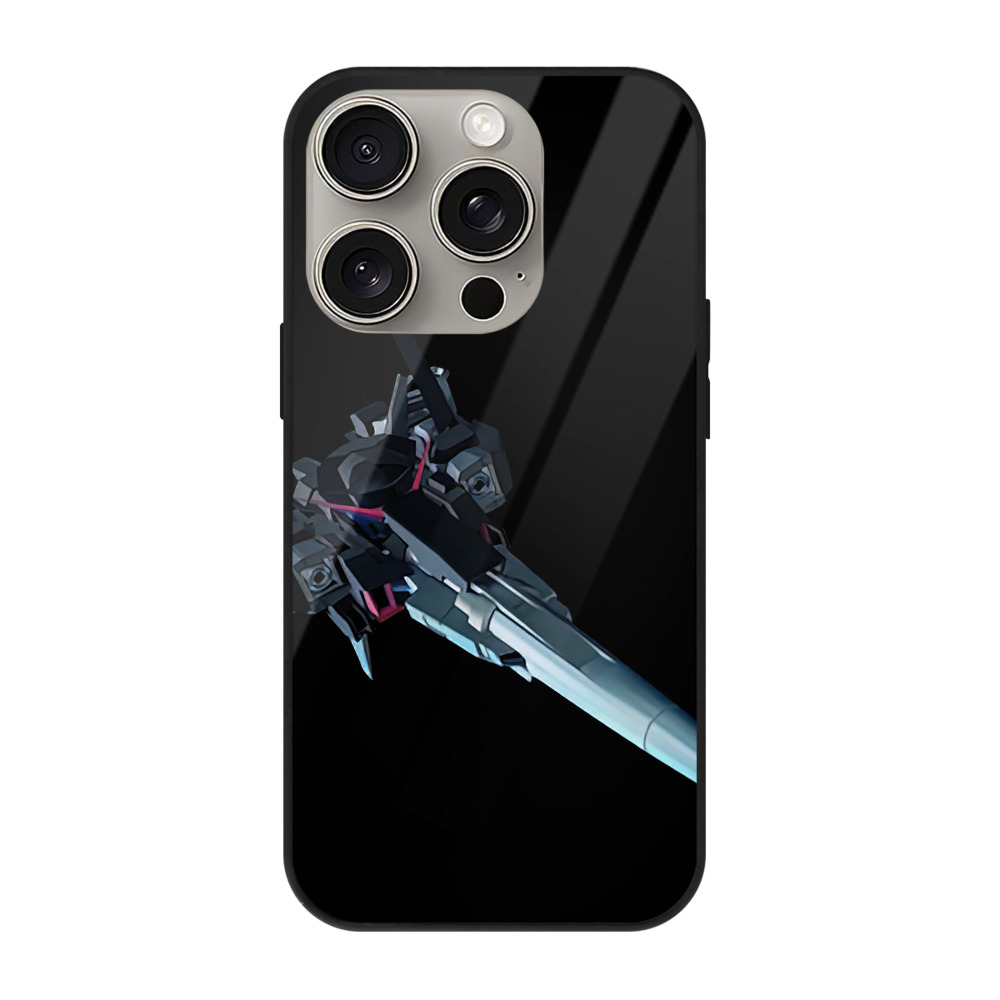 （画像用） 機動戦士ガンダム Mobile Suit Gundam 【iPhone15Pro対応】スマホケース 耐衝撃＆黄変防止 背面ガラス