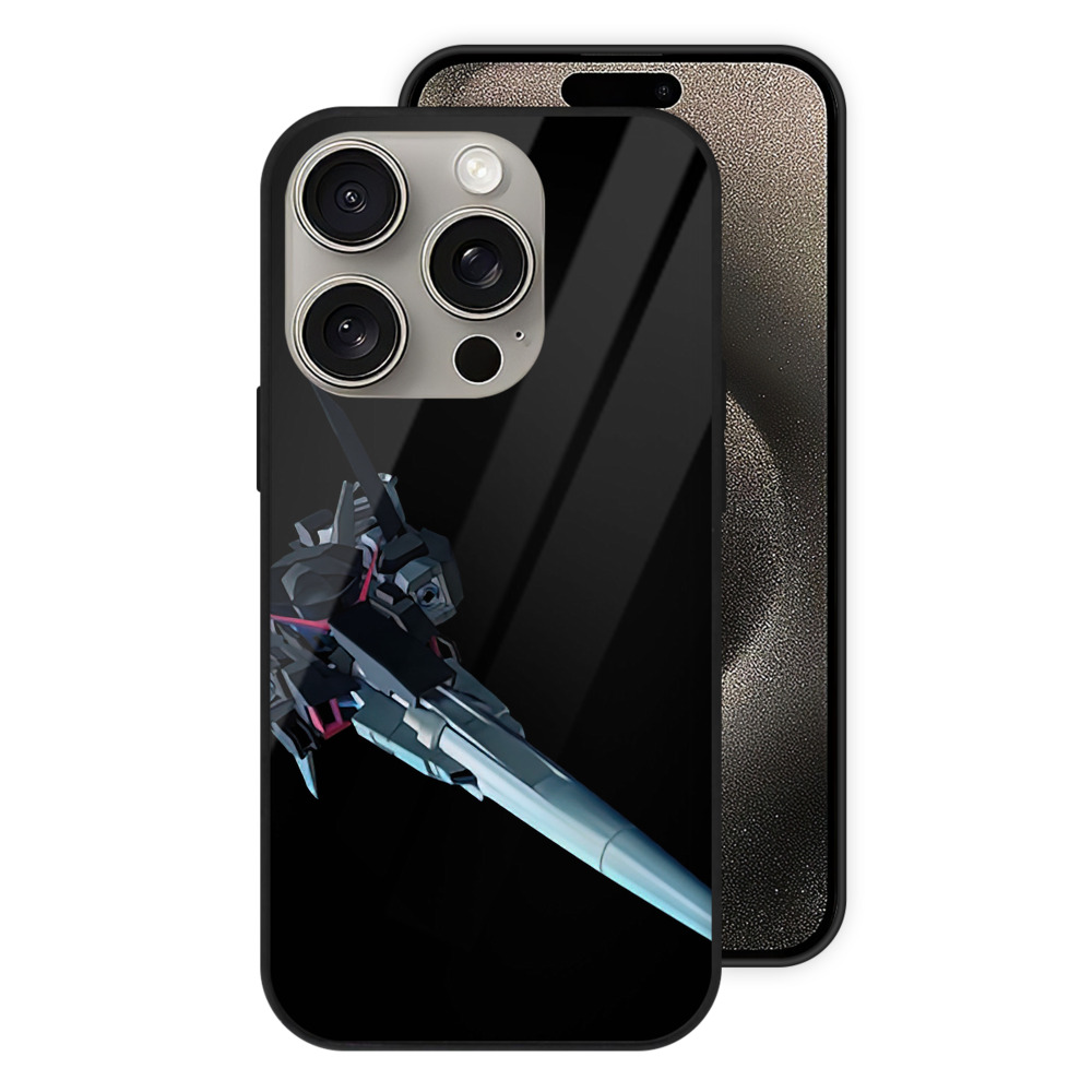 （画像用） 機動戦士ガンダム Mobile Suit Gundam 【iPhone15Pro対応】スマホケース 耐衝撃＆黄変防止 背面ガラス