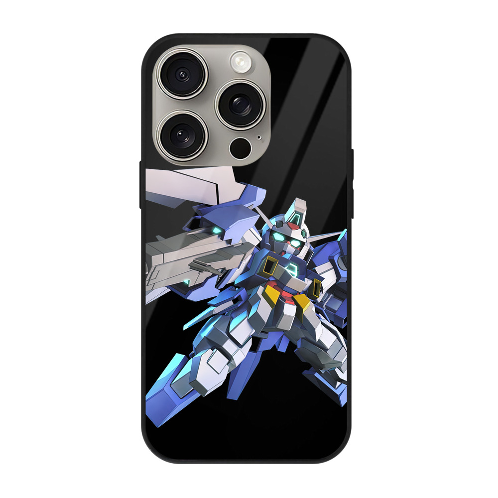 （画像用） 機動戦士ガンダム Mobile Suit Gundam 【iPhone15Pro対応】スマホケース 耐衝撃＆黄変防止 背面ガラス