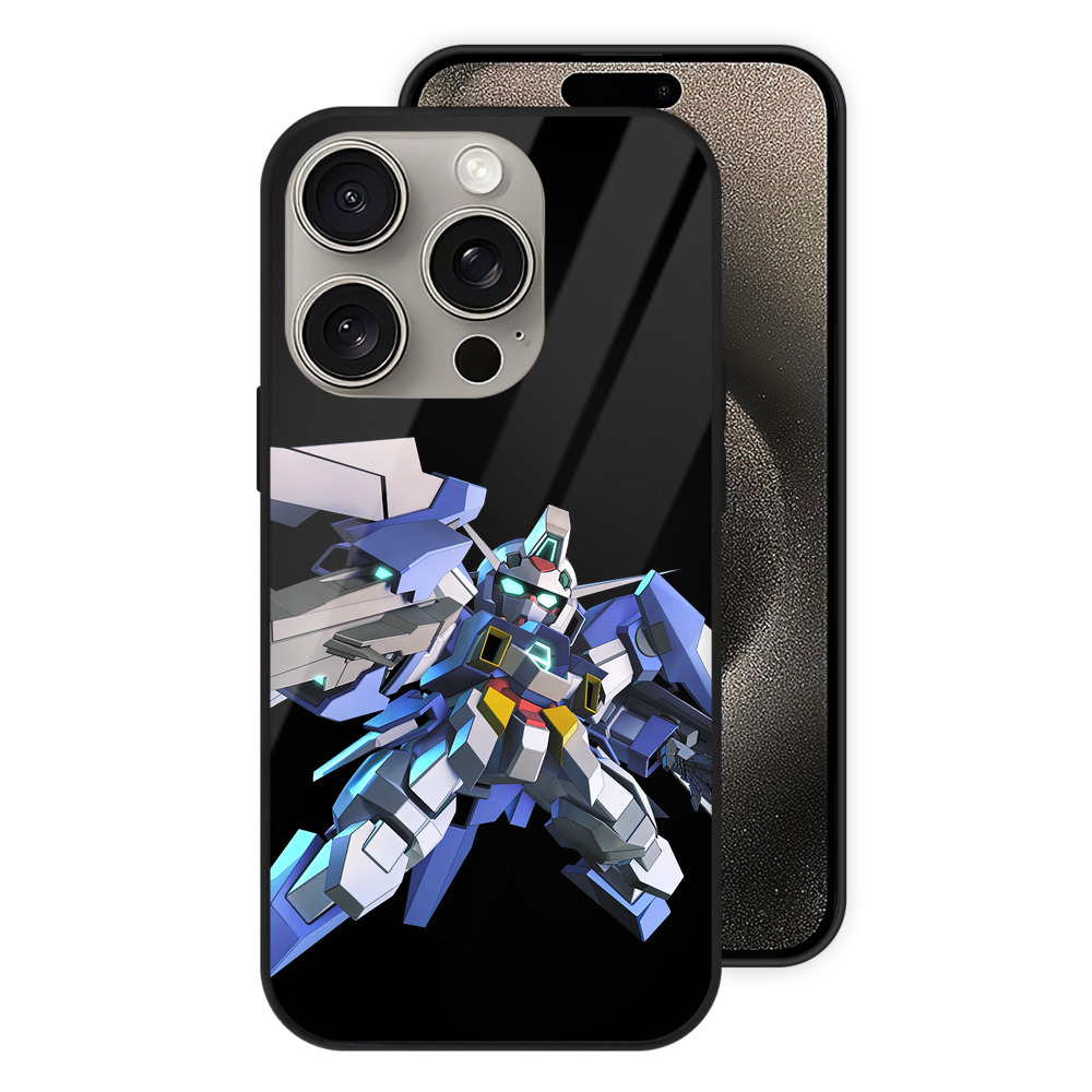（画像用） 機動戦士ガンダム Mobile Suit Gundam 【iPhone15Pro対応】スマホケース 耐衝撃＆黄変防止 背面ガラス