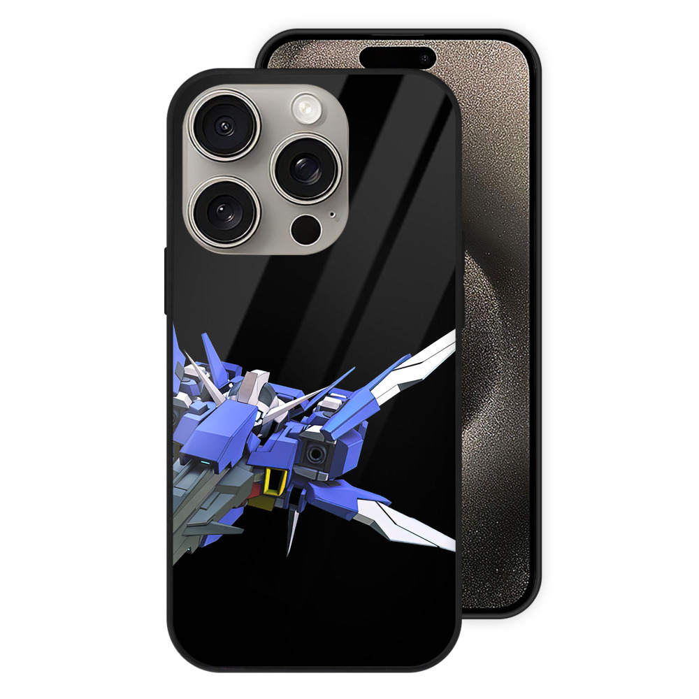 （画像用） 機動戦士ガンダム Mobile Suit Gundam 【iPhone15Pro対応】スマホケース 耐衝撃＆黄変防止 背面ガラス