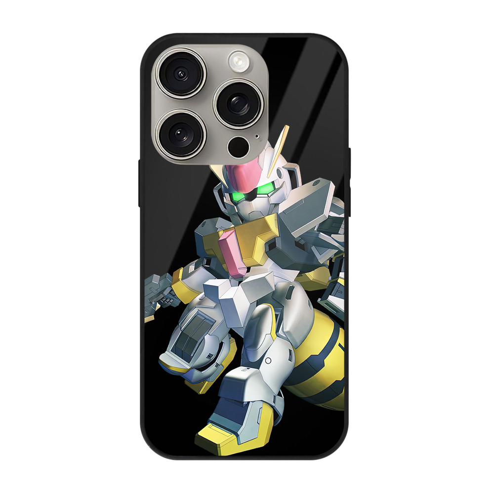 （画像用） 機動戦士ガンダム Mobile Suit Gundam 【iPhone15Pro対応】スマホケース 耐衝撃＆黄変防止 背面ガラス