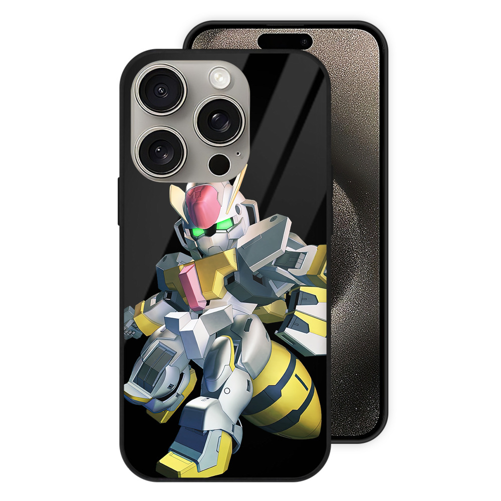 （画像用） 機動戦士ガンダム Mobile Suit Gundam 【iPhone15Pro対応】スマホケース 耐衝撃＆黄変防止 背面ガラス