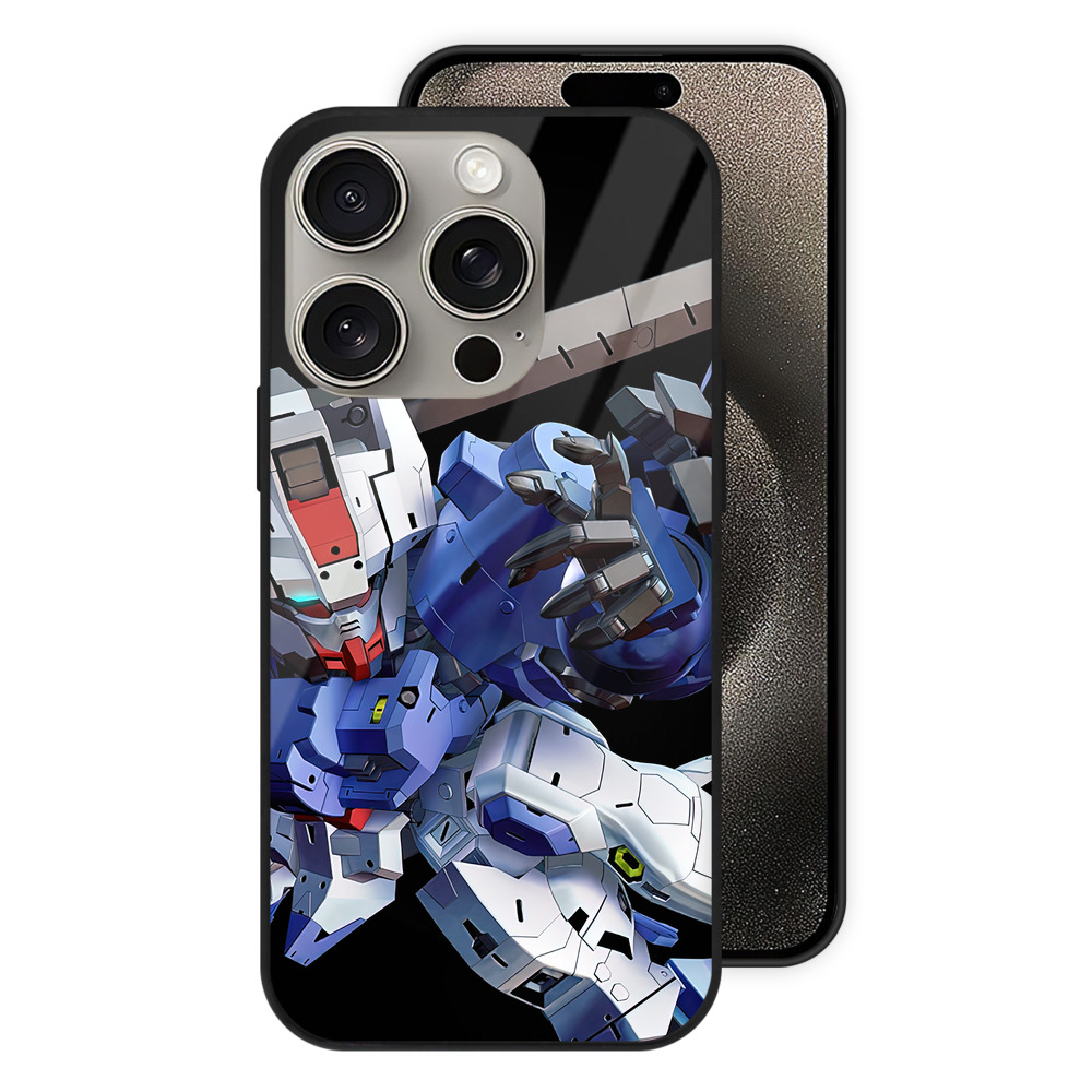 （画像用） 機動戦士ガンダム Mobile Suit Gundam 【iPhone15Pro対応】スマホケース 耐衝撃＆黄変防止 背面ガラス