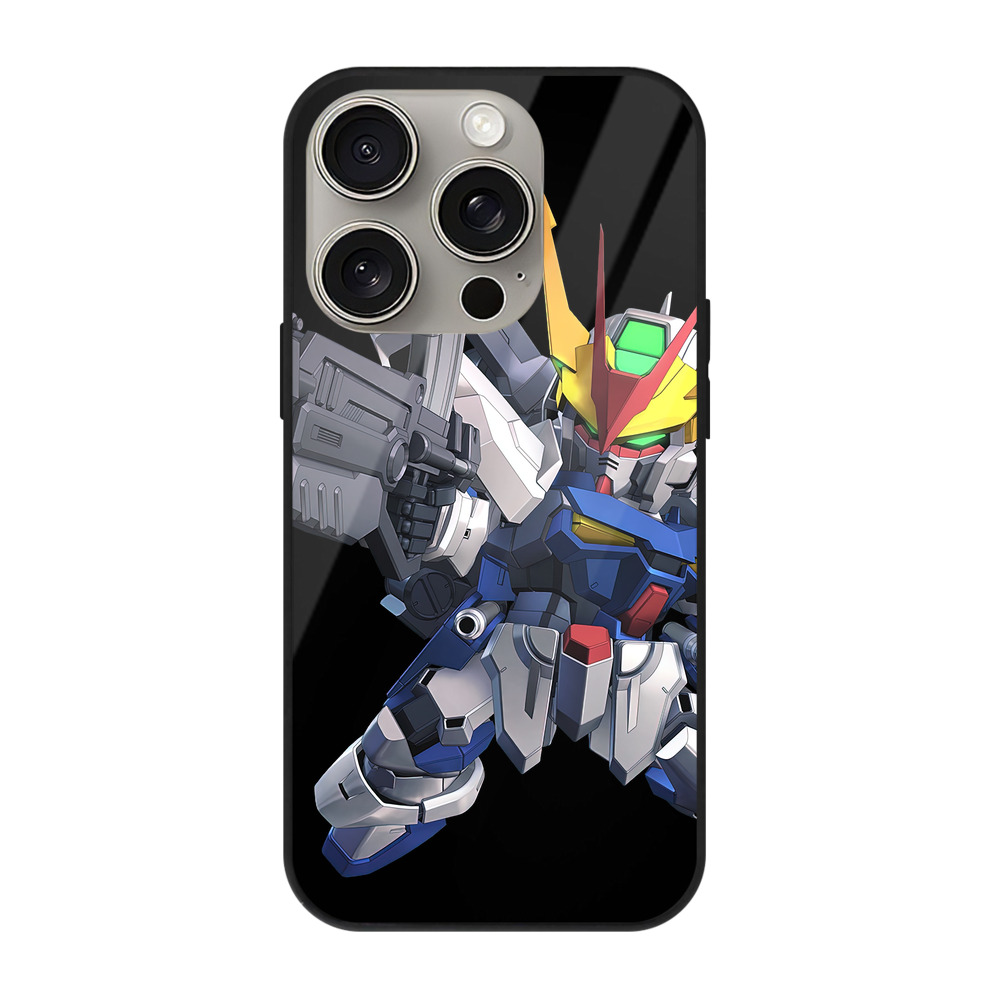 （画像用） 機動戦士ガンダム Mobile Suit Gundam 【iPhone15Pro対応】スマホケース 耐衝撃＆黄変防止 背面ガラス