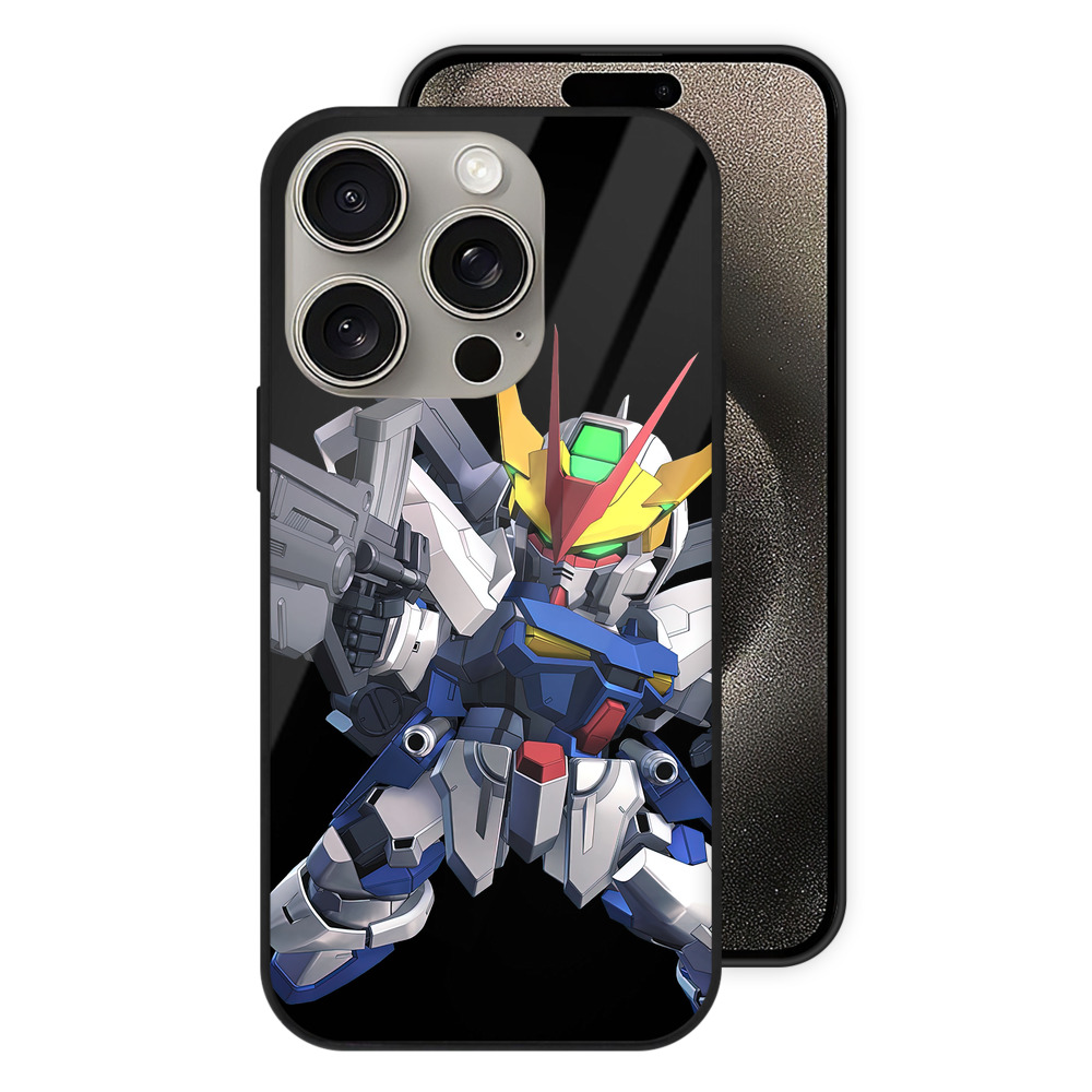 （画像用） 機動戦士ガンダム Mobile Suit Gundam 【iPhone15Pro対応】スマホケース 耐衝撃＆黄変防止 背面ガラス