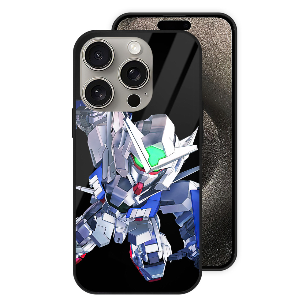 （画像用） 機動戦士ガンダム Mobile Suit Gundam 【iPhone15Pro対応】スマホケース 耐衝撃＆黄変防止 背面ガラス