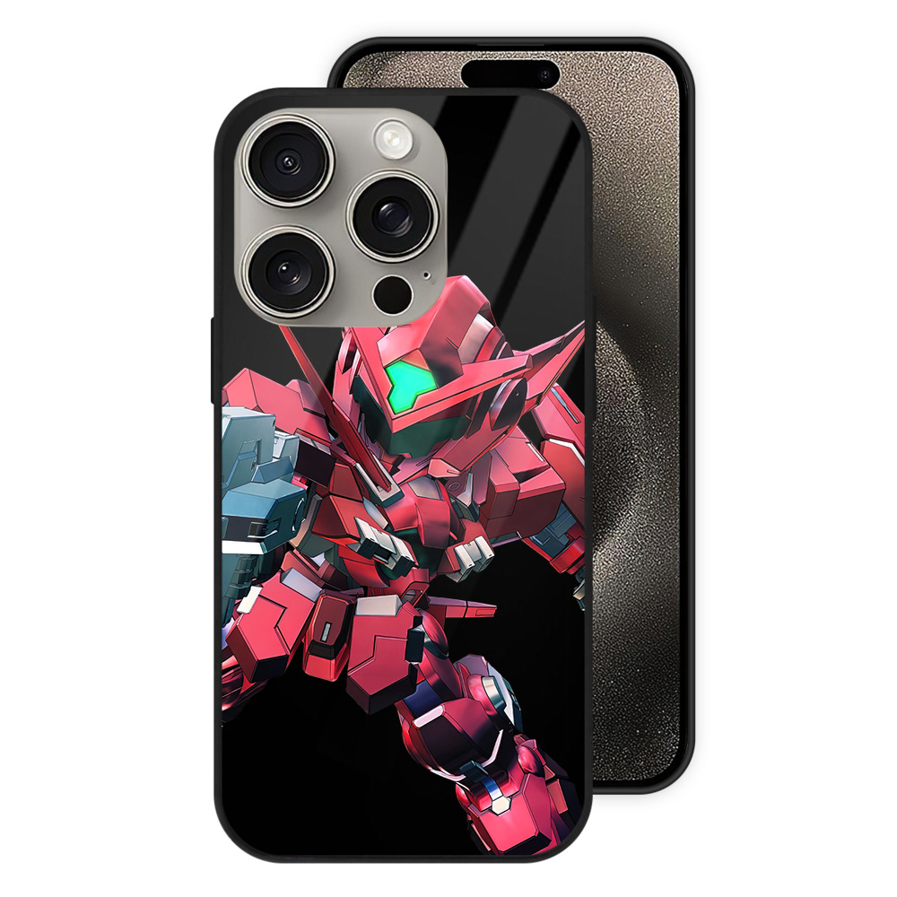 （画像用） 機動戦士ガンダム Mobile Suit Gundam 【iPhone15Pro対応】スマホケース 耐衝撃＆黄変防止 背面ガラス