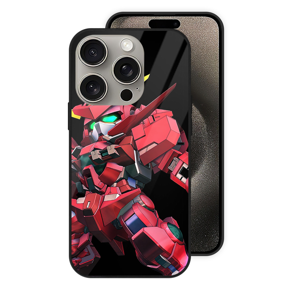 （画像用） 機動戦士ガンダム Mobile Suit Gundam 【iPhone15Pro対応】スマホケース 耐衝撃＆黄変防止 背面ガラス