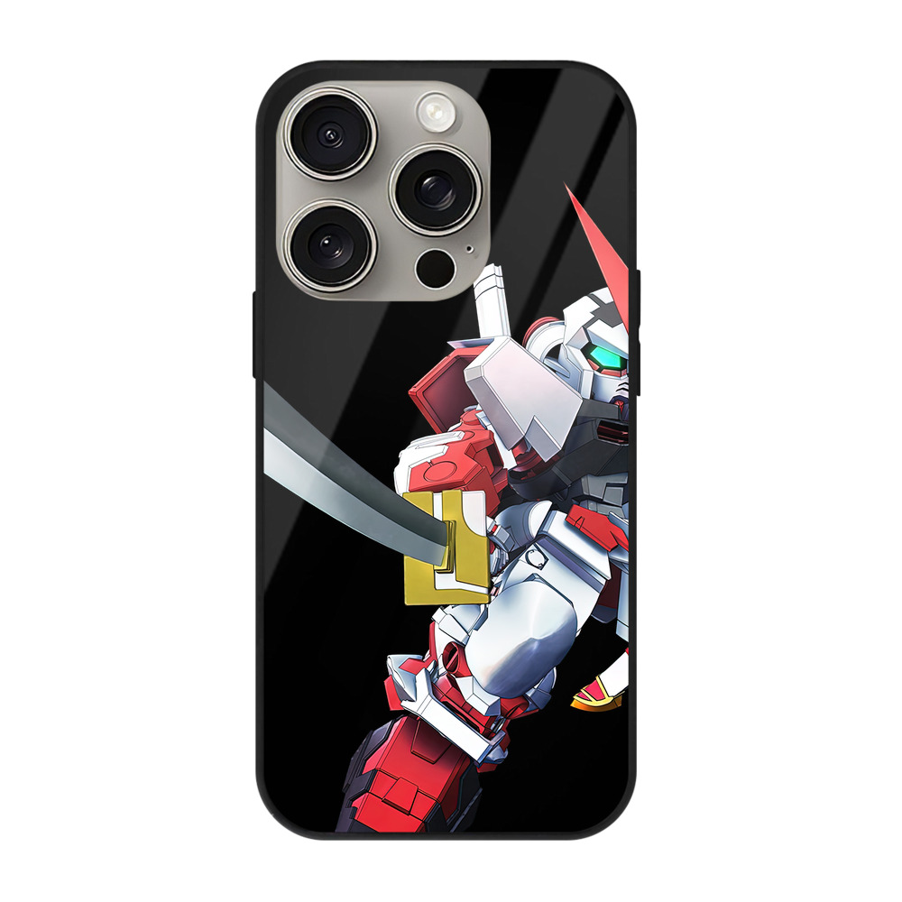 （画像用） 機動戦士ガンダム Mobile Suit Gundam 【iPhone15Pro対応】スマホケース 耐衝撃＆黄変防止 背面ガラス