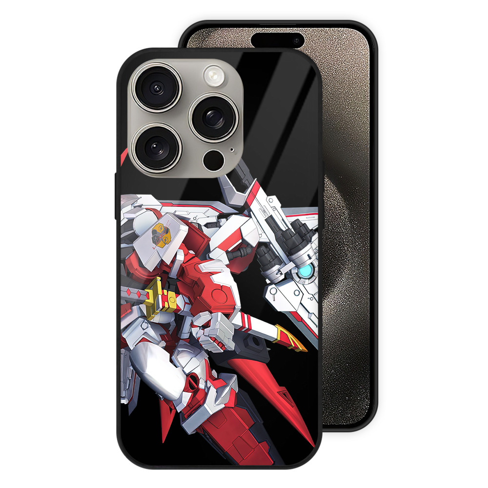 （画像用） 機動戦士ガンダム Mobile Suit Gundam 【iPhone15Pro対応】スマホケース 耐衝撃＆黄変防止 背面ガラス