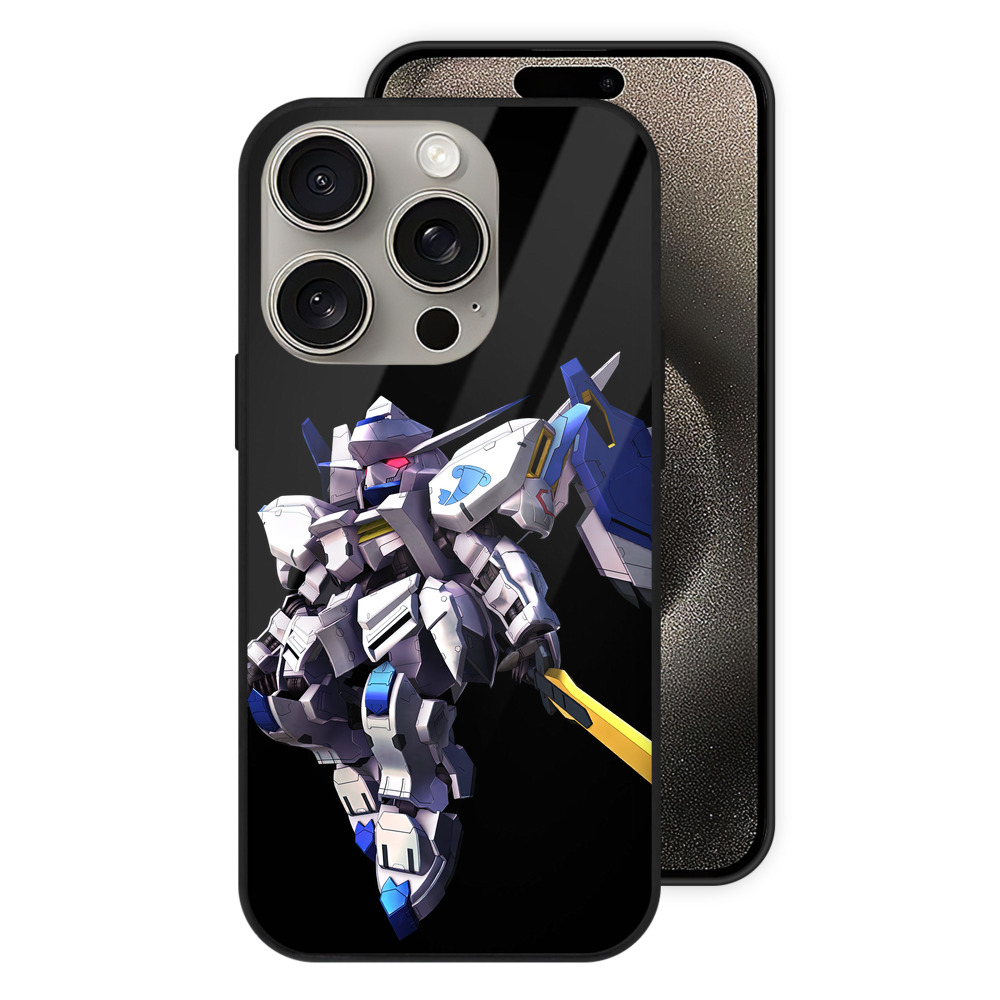 （画像用） 機動戦士ガンダム Mobile Suit Gundam 【iPhone15Pro対応】スマホケース 耐衝撃＆黄変防止 背面ガラス