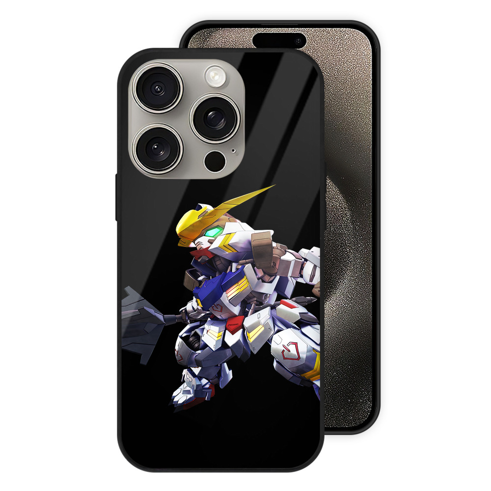 （画像用） 機動戦士ガンダム Mobile Suit Gundam 【iPhone15Pro対応】スマホケース 耐衝撃＆黄変防止 背面ガラス