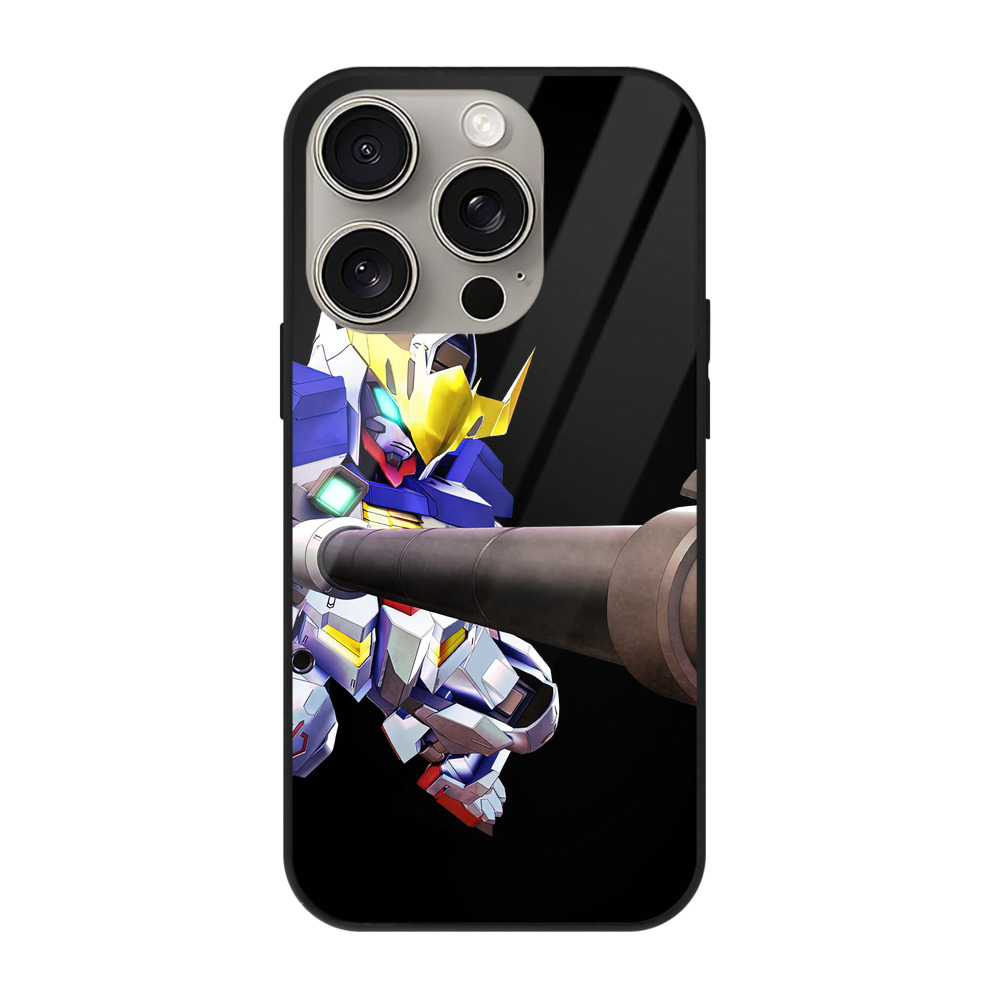（画像用） 機動戦士ガンダム Mobile Suit Gundam 【iPhone15Pro対応】スマホケース 耐衝撃＆黄変防止 背面ガラス