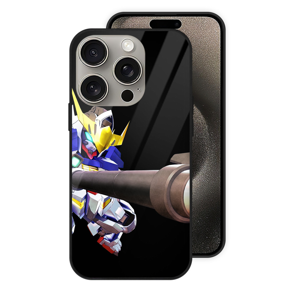 （画像用） 機動戦士ガンダム Mobile Suit Gundam 【iPhone15Pro対応】スマホケース 耐衝撃＆黄変防止 背面ガラス