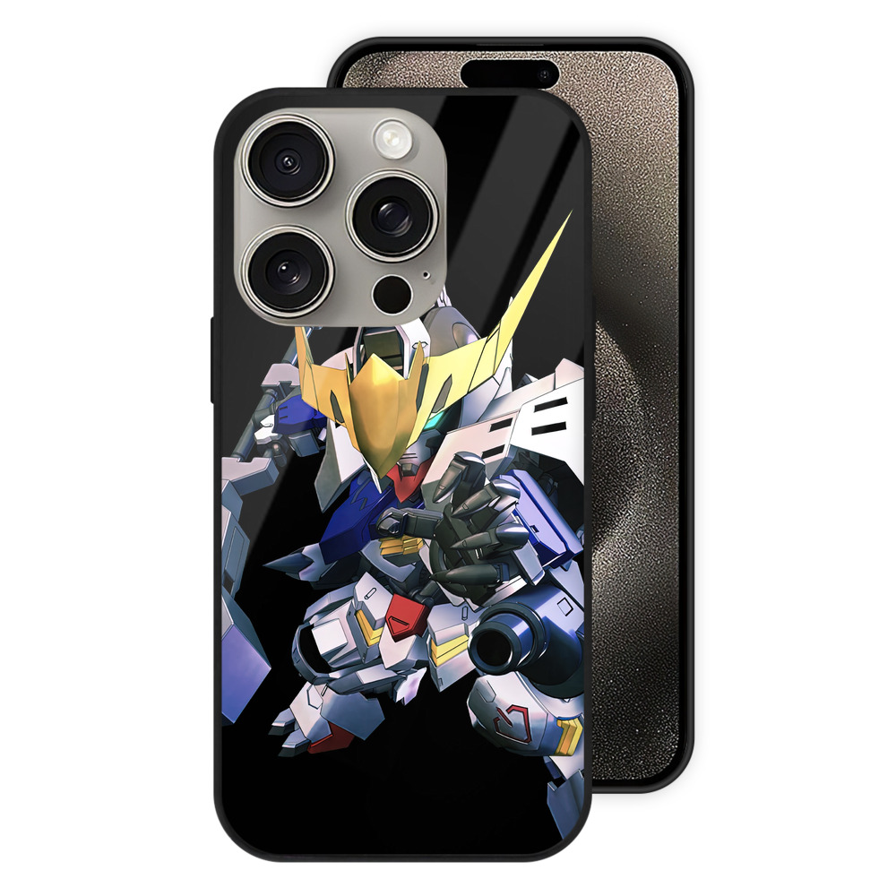 （画像用） 機動戦士ガンダム Mobile Suit Gundam 【iPhone15Pro対応】スマホケース 耐衝撃＆黄変防止 背面ガラス