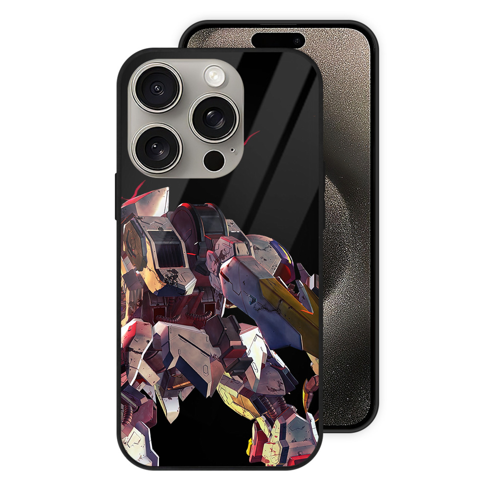 （画像用） 機動戦士ガンダム Mobile Suit Gundam 【iPhone15Pro対応】スマホケース 耐衝撃＆黄変防止 背面ガラス