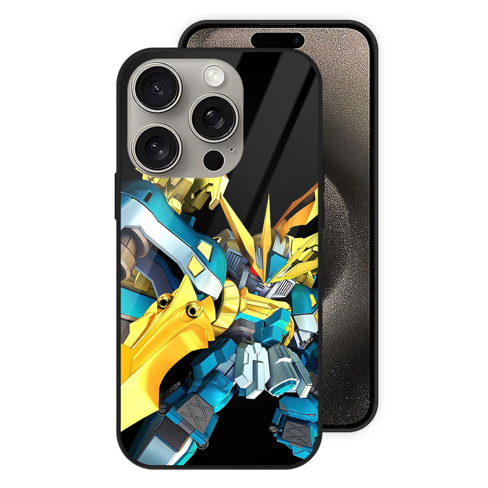 （画像用） 機動戦士ガンダム Mobile Suit Gundam 【iPhone15Pro対応】スマホケース 耐衝撃＆黄変防止 背面ガラス