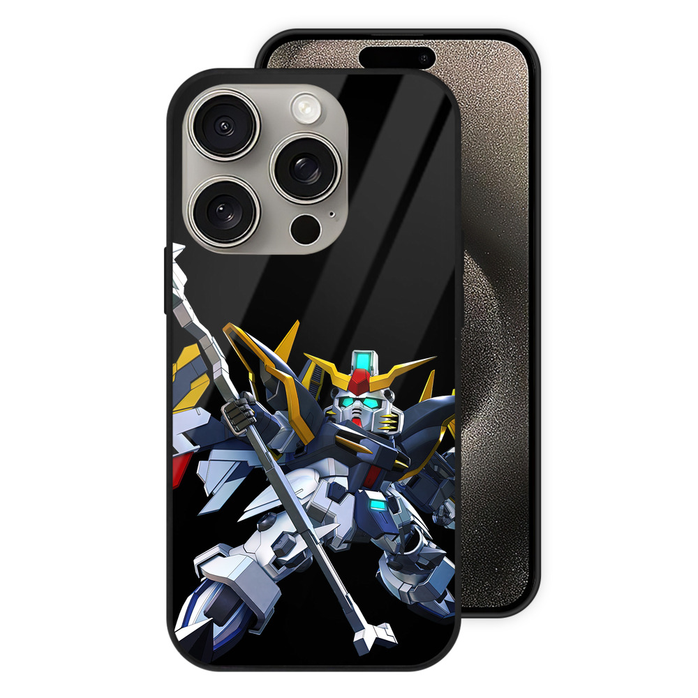（画像用） 機動戦士ガンダム Mobile Suit Gundam 【iPhone15Pro対応】スマホケース 耐衝撃＆黄変防止 背面ガラス