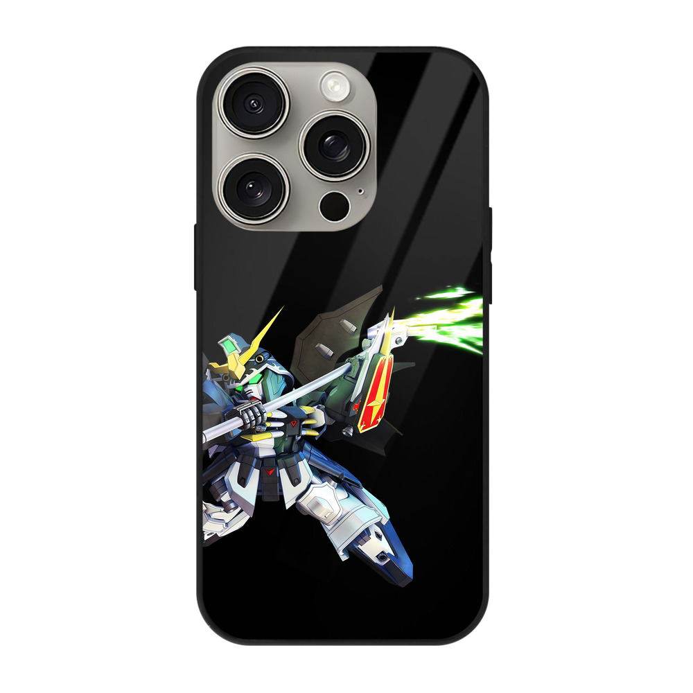 （画像用） 機動戦士ガンダム Mobile Suit Gundam 【iPhone15Pro対応】スマホケース 耐衝撃＆黄変防止 背面ガラス