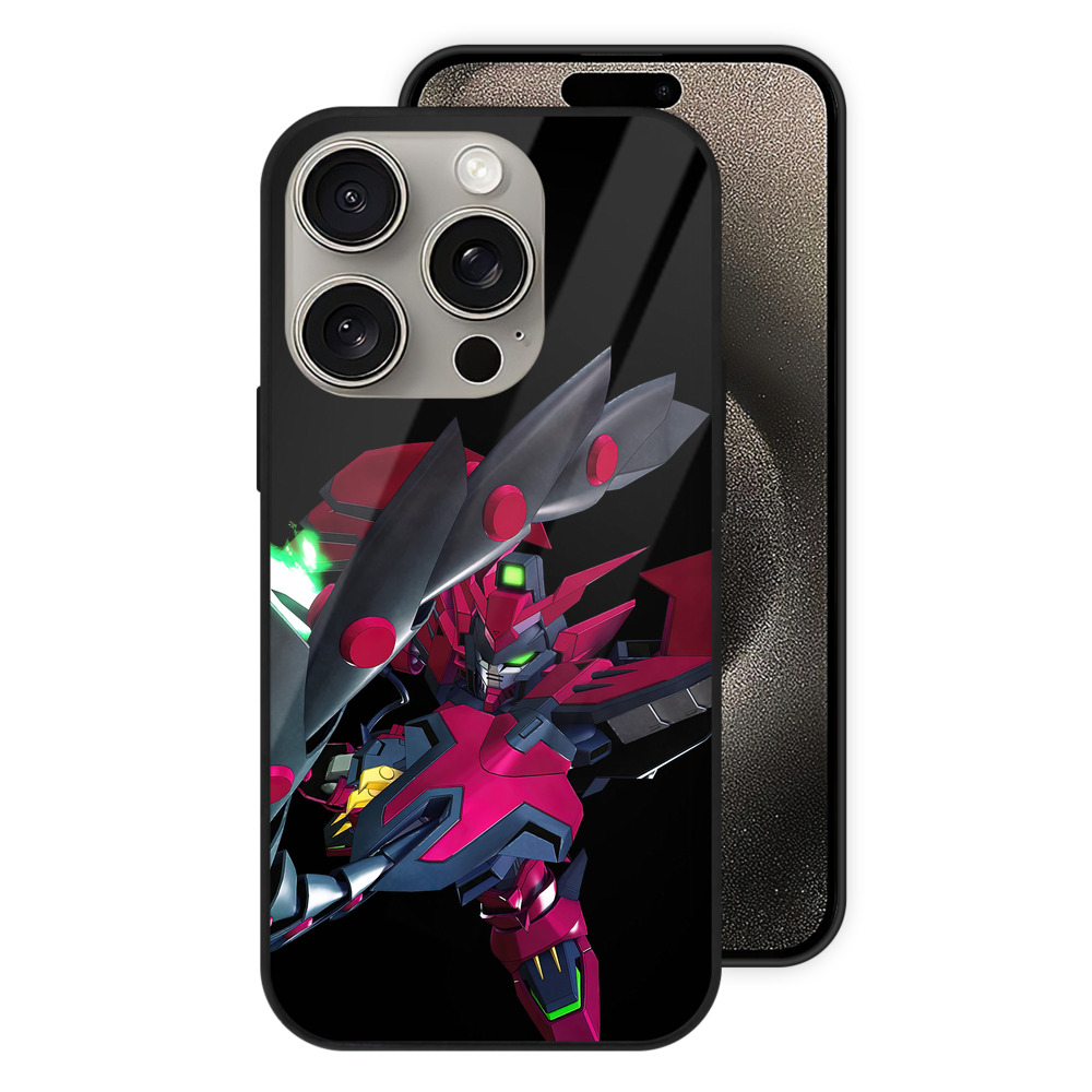 （画像用） 機動戦士ガンダム Mobile Suit Gundam 【iPhone15Pro対応】スマホケース 耐衝撃＆黄変防止 背面ガラス