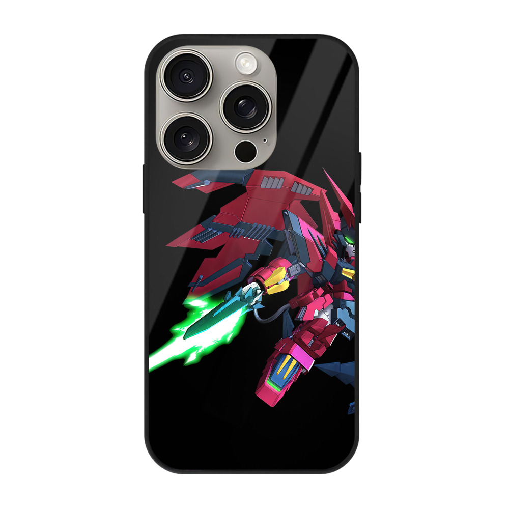 （画像用） 機動戦士ガンダム Mobile Suit Gundam 【iPhone15Pro対応】スマホケース 耐衝撃＆黄変防止 背面ガラス