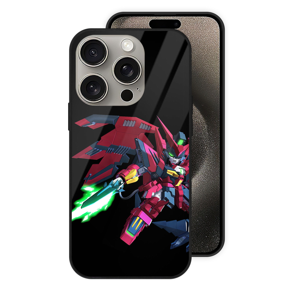（画像用） 機動戦士ガンダム Mobile Suit Gundam 【iPhone15Pro対応】スマホケース 耐衝撃＆黄変防止 背面ガラス