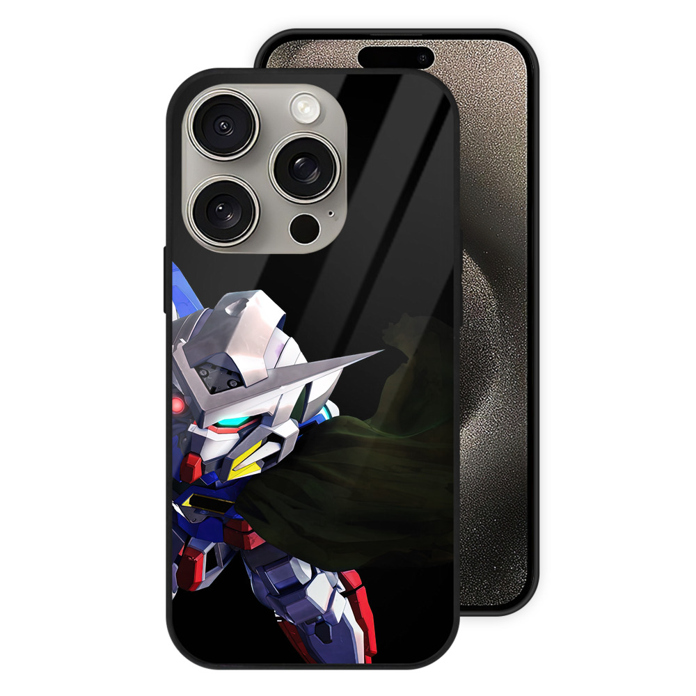 （画像用） 機動戦士ガンダム Mobile Suit Gundam 【iPhone15Pro対応】スマホケース 耐衝撃＆黄変防止 背面ガラス