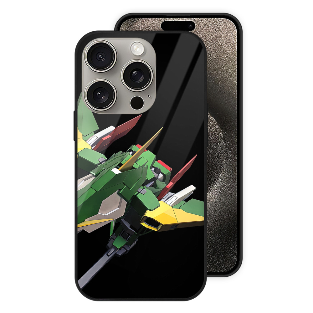 （画像用） 機動戦士ガンダム Mobile Suit Gundam 【iPhone15Pro対応】スマホケース 耐衝撃＆黄変防止 背面ガラス