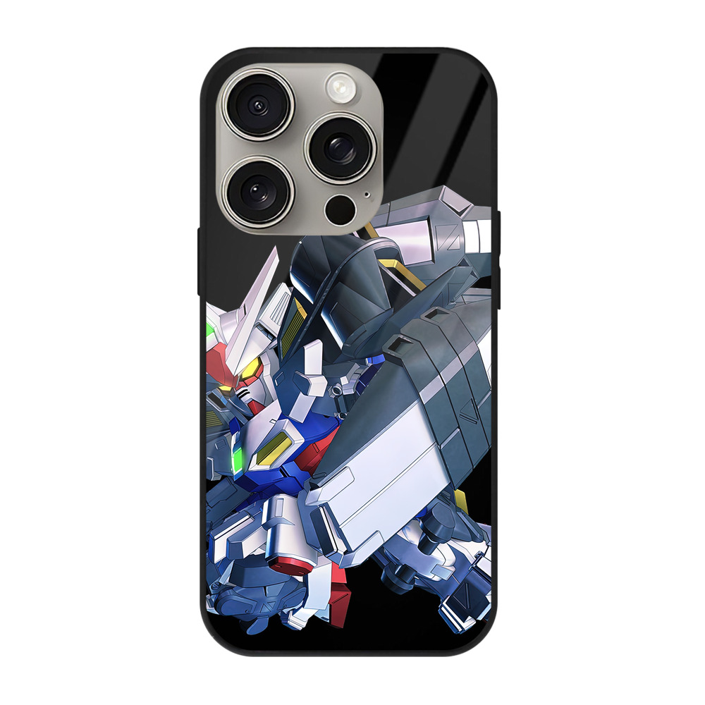 （画像用） 機動戦士ガンダム Mobile Suit Gundam 【iPhone15Pro対応】スマホケース 耐衝撃＆黄変防止 背面ガラス