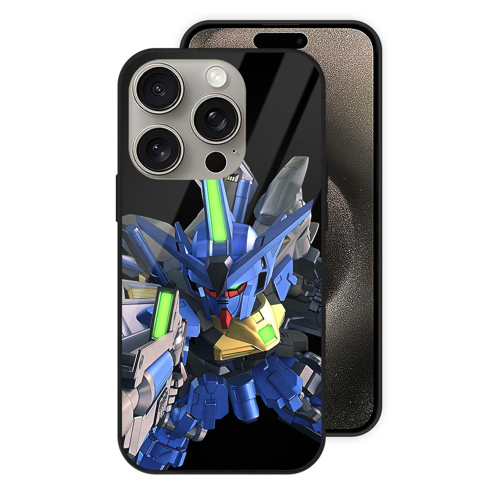 （画像用） 機動戦士ガンダム Mobile Suit Gundam 【iPhone15Pro対応】スマホケース 耐衝撃＆黄変防止 背面ガラス