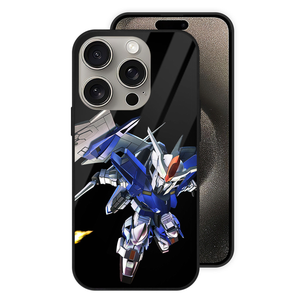 （画像用） 機動戦士ガンダム Mobile Suit Gundam 【iPhone15Pro対応】スマホケース 耐衝撃＆黄変防止 背面ガラス