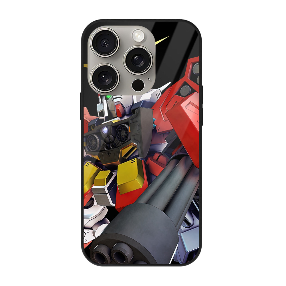 （画像用） 機動戦士ガンダム Mobile Suit Gundam 【iPhone15Pro対応】スマホケース 耐衝撃＆黄変防止 背面ガラス