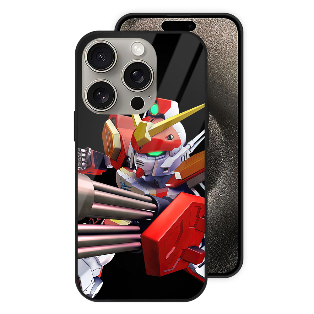 （画像用） 機動戦士ガンダム Mobile Suit Gundam 【iPhone15Pro対応】スマホケース 耐衝撃＆黄変防止 背面ガラス