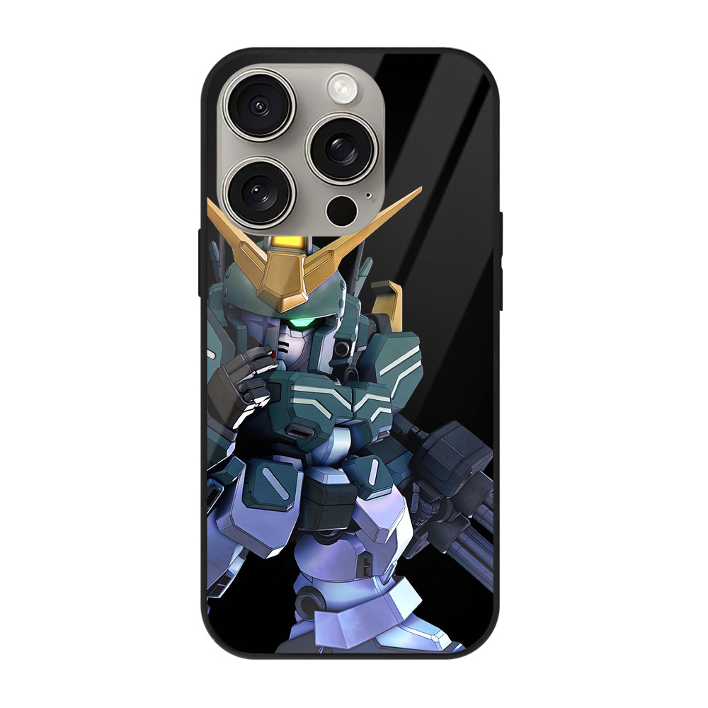 （画像用） 機動戦士ガンダム Mobile Suit Gundam 【iPhone15Pro対応】スマホケース 耐衝撃＆黄変防止 背面ガラス