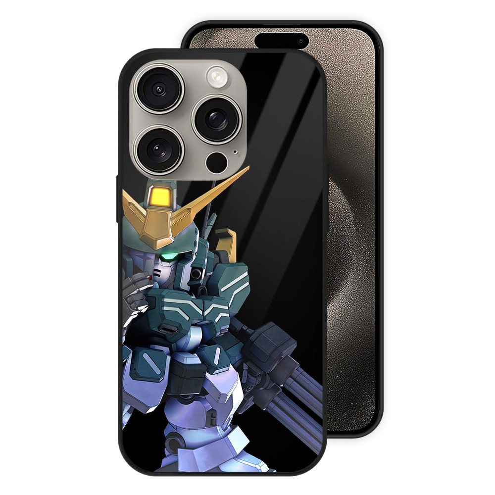 （画像用） 機動戦士ガンダム Mobile Suit Gundam 【iPhone15Pro対応】スマホケース 耐衝撃＆黄変防止 背面ガラス