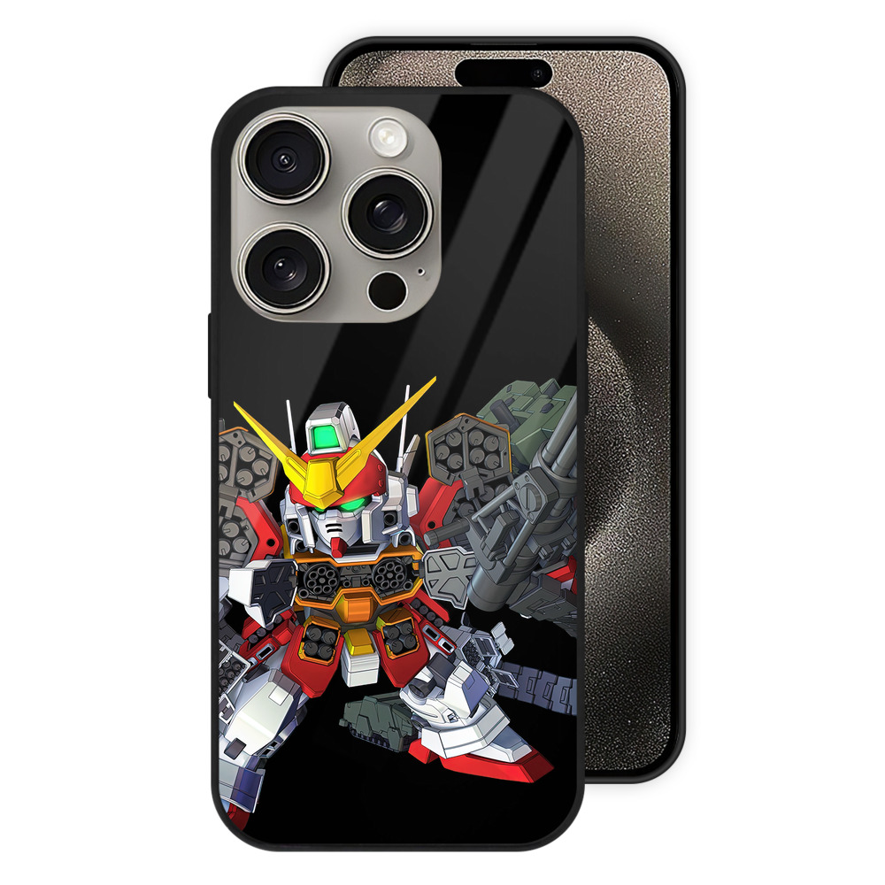 （画像用） 機動戦士ガンダム Mobile Suit Gundam 【iPhone15Pro対応】スマホケース 耐衝撃＆黄変防止 背面ガラス